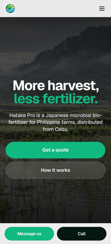 Terrapro Philippines home page on a phone